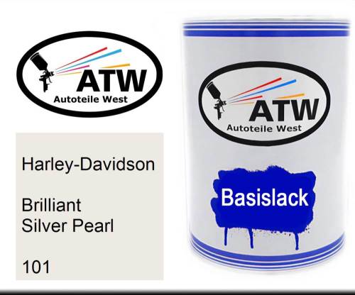 Harley-Davidson, Brilliant Silver Pearl, 101: 500ml Lackdose, von ATW Autoteile West.